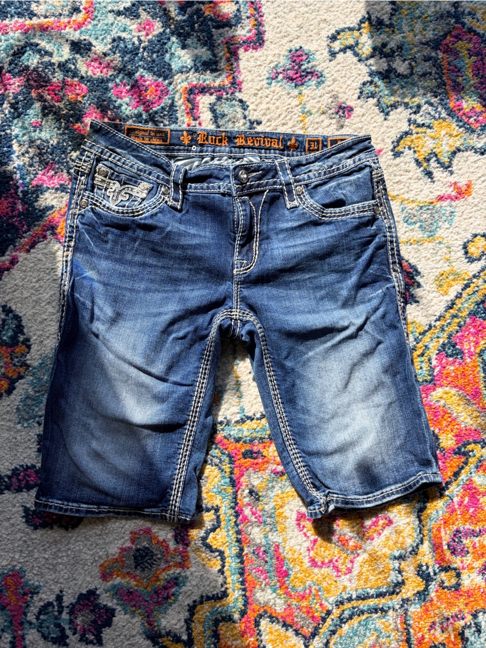 Rock Revival Betty Bermuda Denim Shorts Women's Size 31